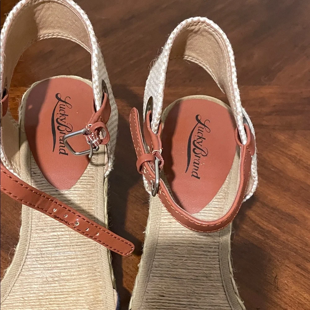 Lucky Brand Blue and Tan Espadrilles